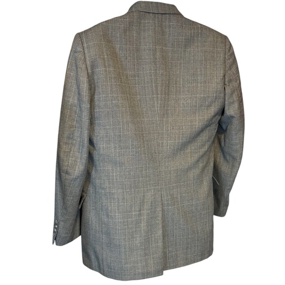 Glen Plaid Suit Jacket 42L by Arnie – Gray Brown Check - Picture 2 of 16